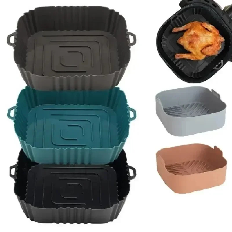 Air Fryer - 1PC Silicone Air Fryer Basket, Round