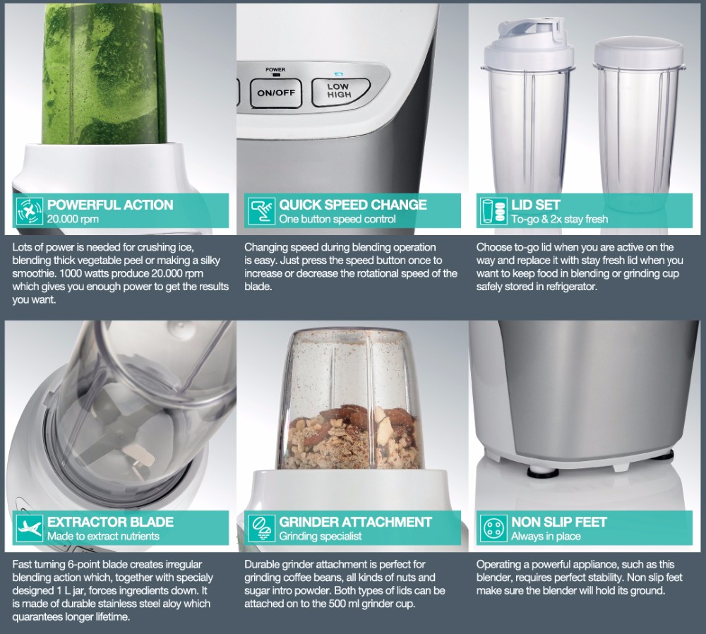 Professional 1000W Material Ki - Juicer ulasan dan harga