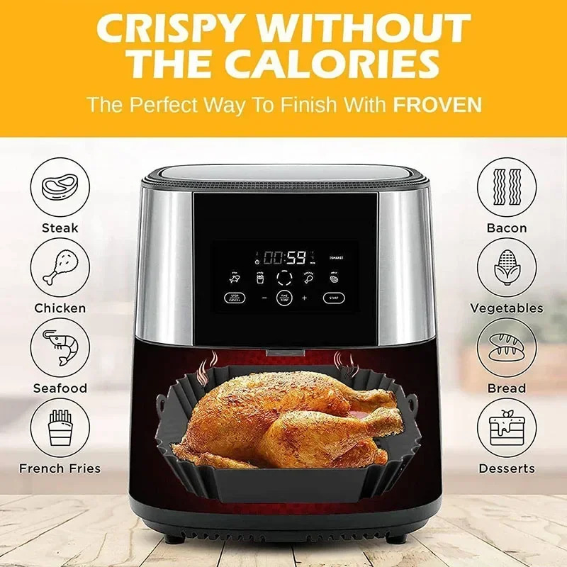 1PC Silicone Air Fryer Basket, - Air Fryer ulasan dan harga
