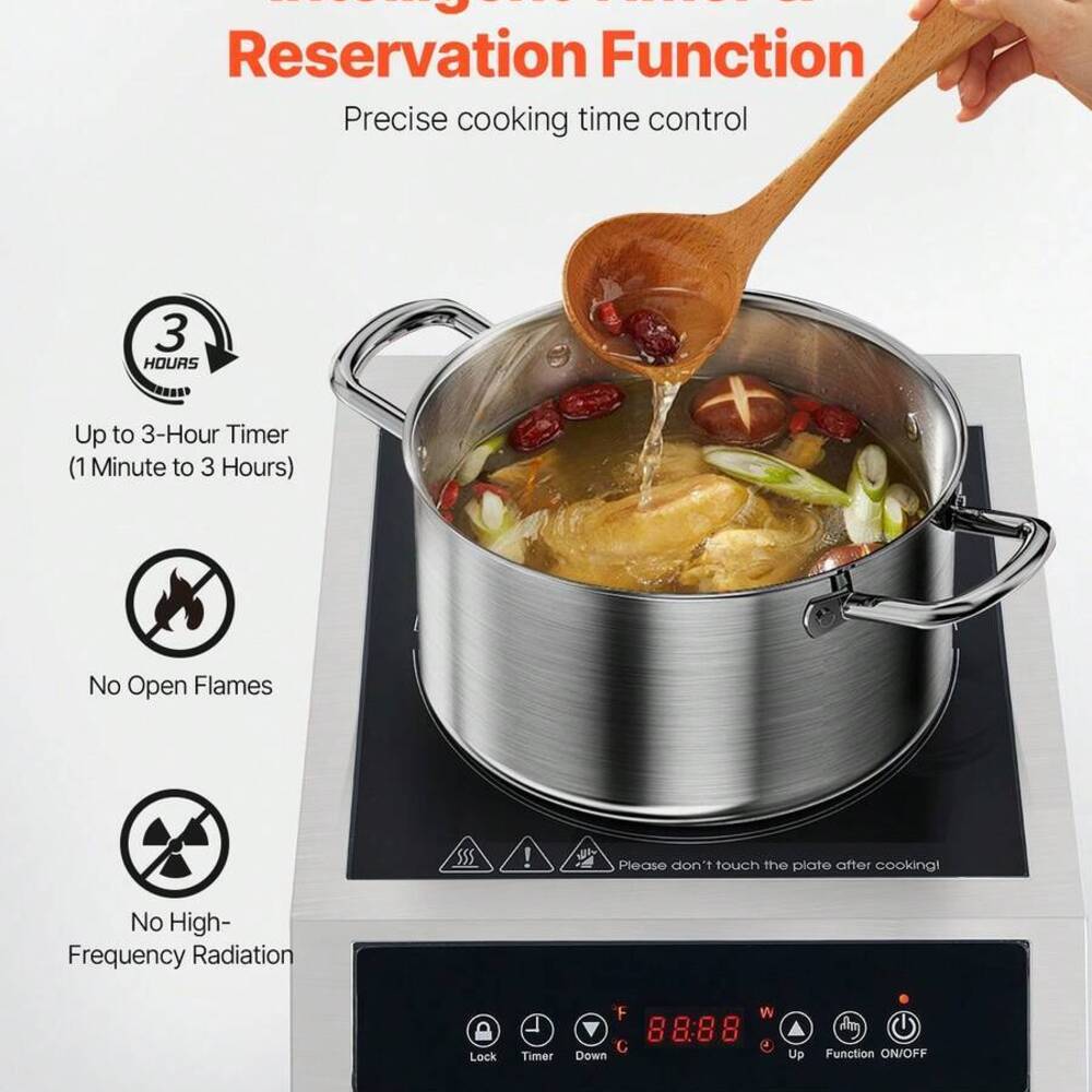 Portable Cooktop, 1800W Commer - Induction Cooktop Portable ulasan dan harga